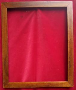 Cornice in noce massello fascia piatta XIX ° sec. cm. 40 x 50 Lombardia